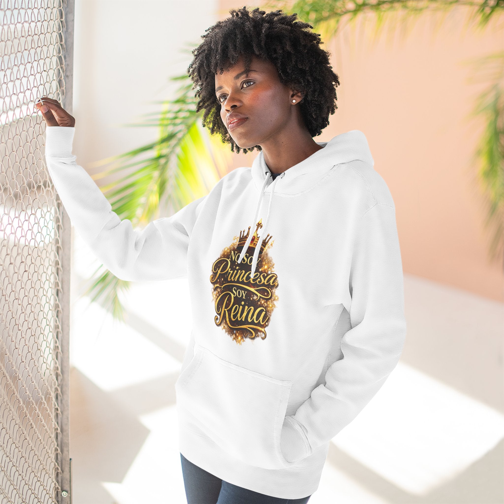 Reina Hoodie — "No Soy Princesa, Soy Reina" Queen Crown Pullover