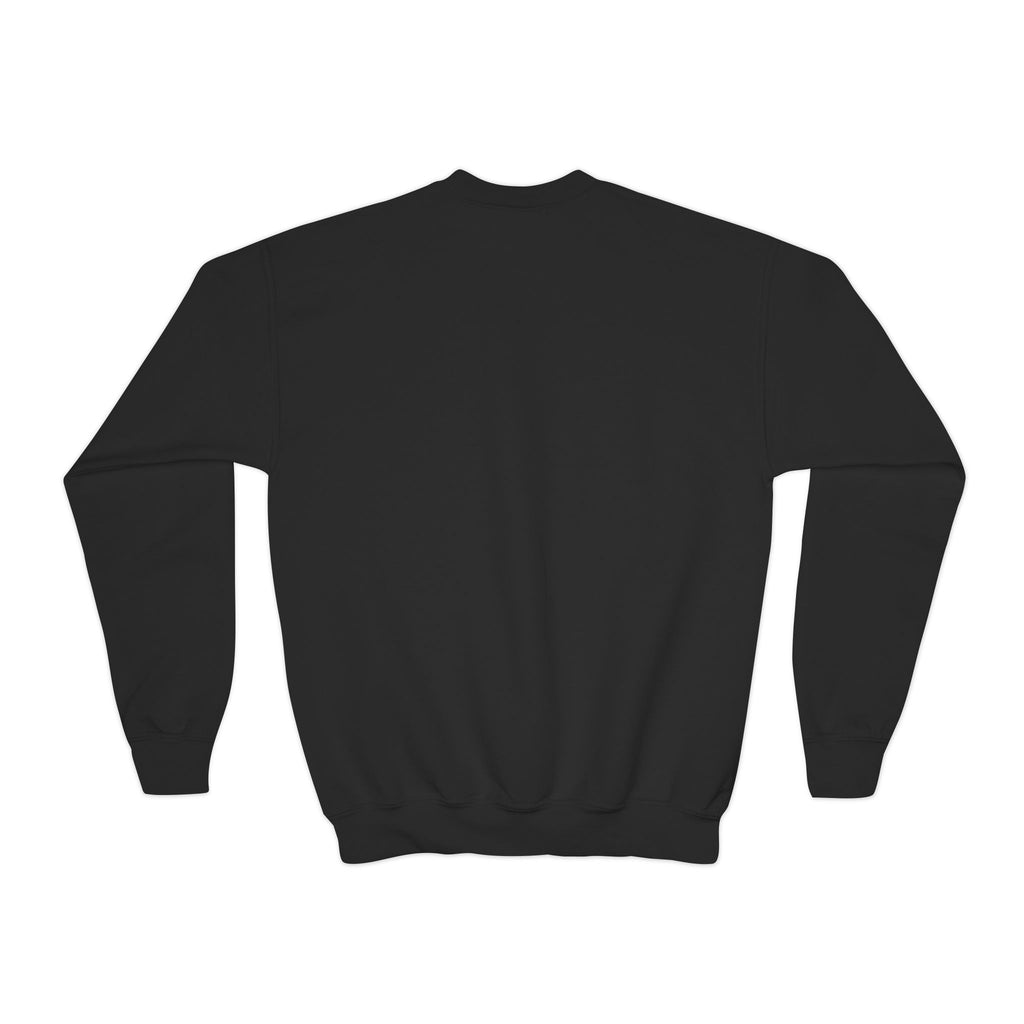 Youth Crewneck Sweatshirt — "Born Wild Raised Royal" Jaguar Cub Graphic