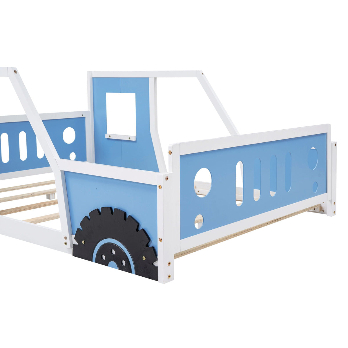 Classic Car Shaped Platform Bed with Wheels - Twin or Full Size