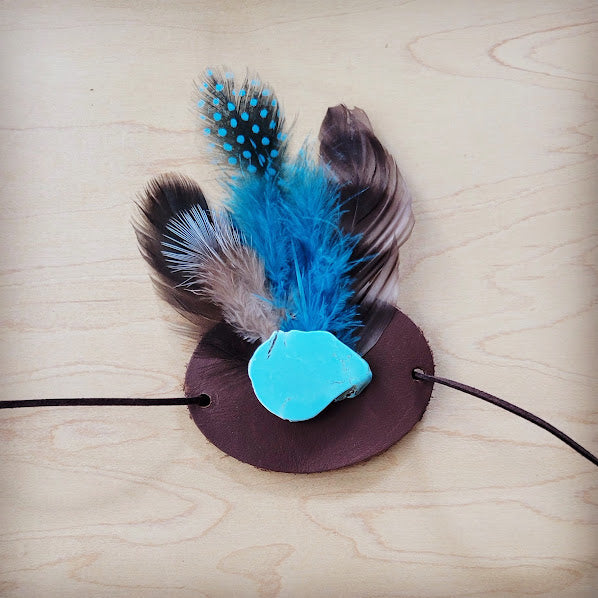 Boho Western Felt Hat w/ Choice of Turquoise Hat Accent-Bone 981c