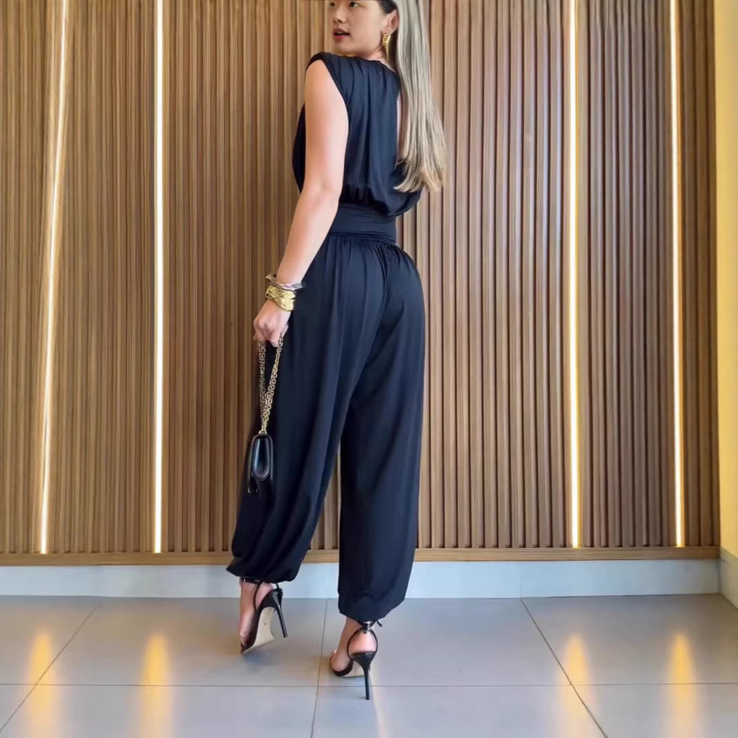 Printed Wide-Leg Jumpsuit