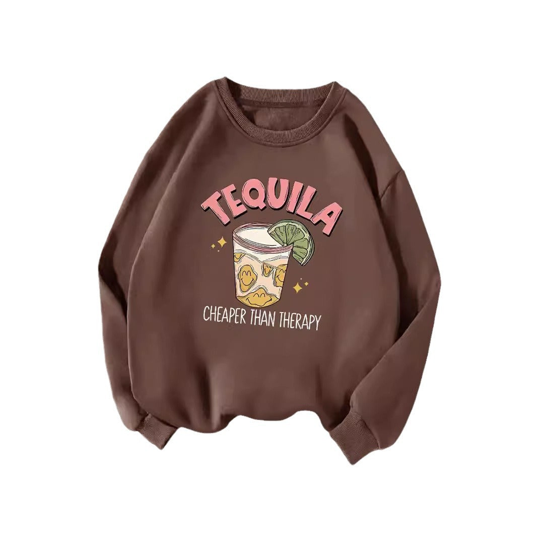 Tequila Lemon Graphic Fleece Sweatshirt