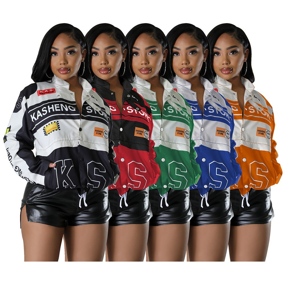 Detachable Printed Moto Jacket