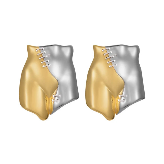 Sculptural Waist Drop Earrings