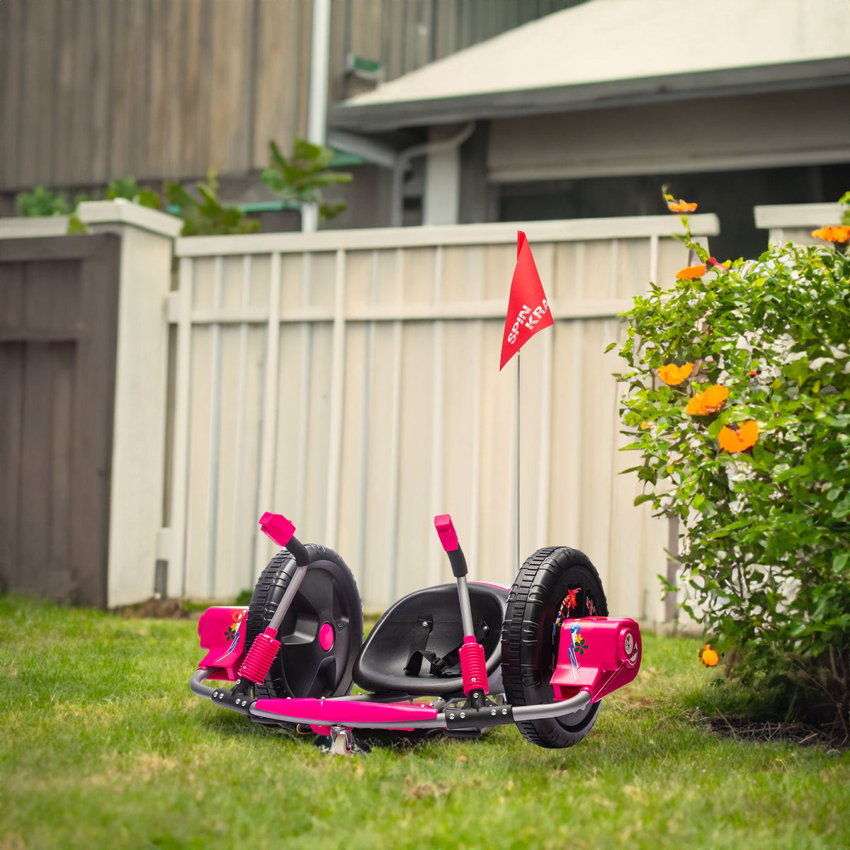 12V Kids' Electric Spin Ride-On Toy | Pink