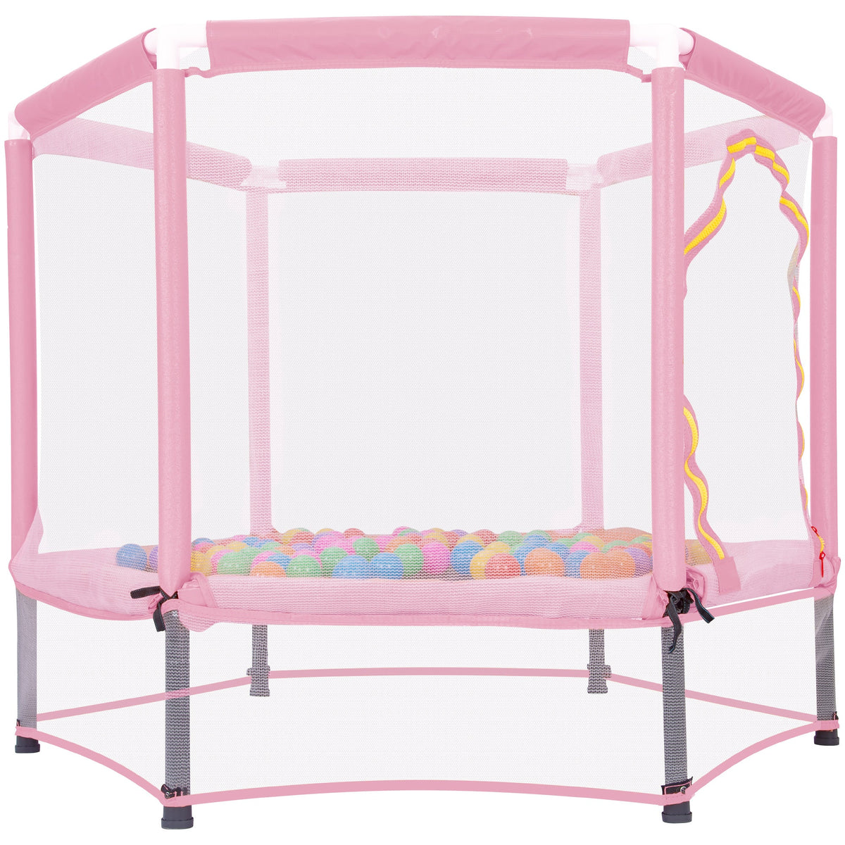 55-Inch Kids' Trampoline with Safety Enclosure | Pink