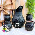 Black Espiga Pato Pitcher Set - 4 Mugs