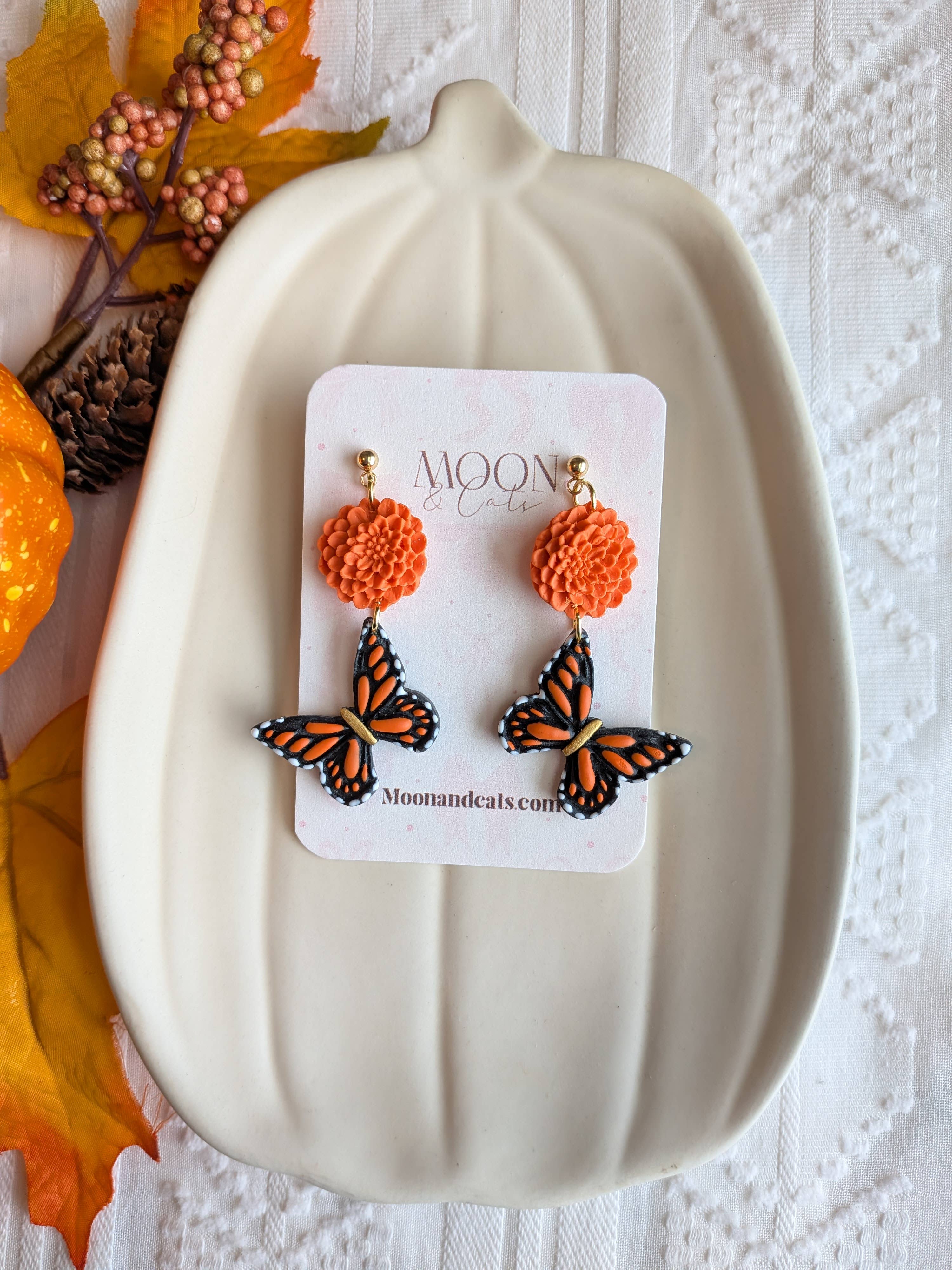 Alas de Cempasúchil Earrings 🦋🧡