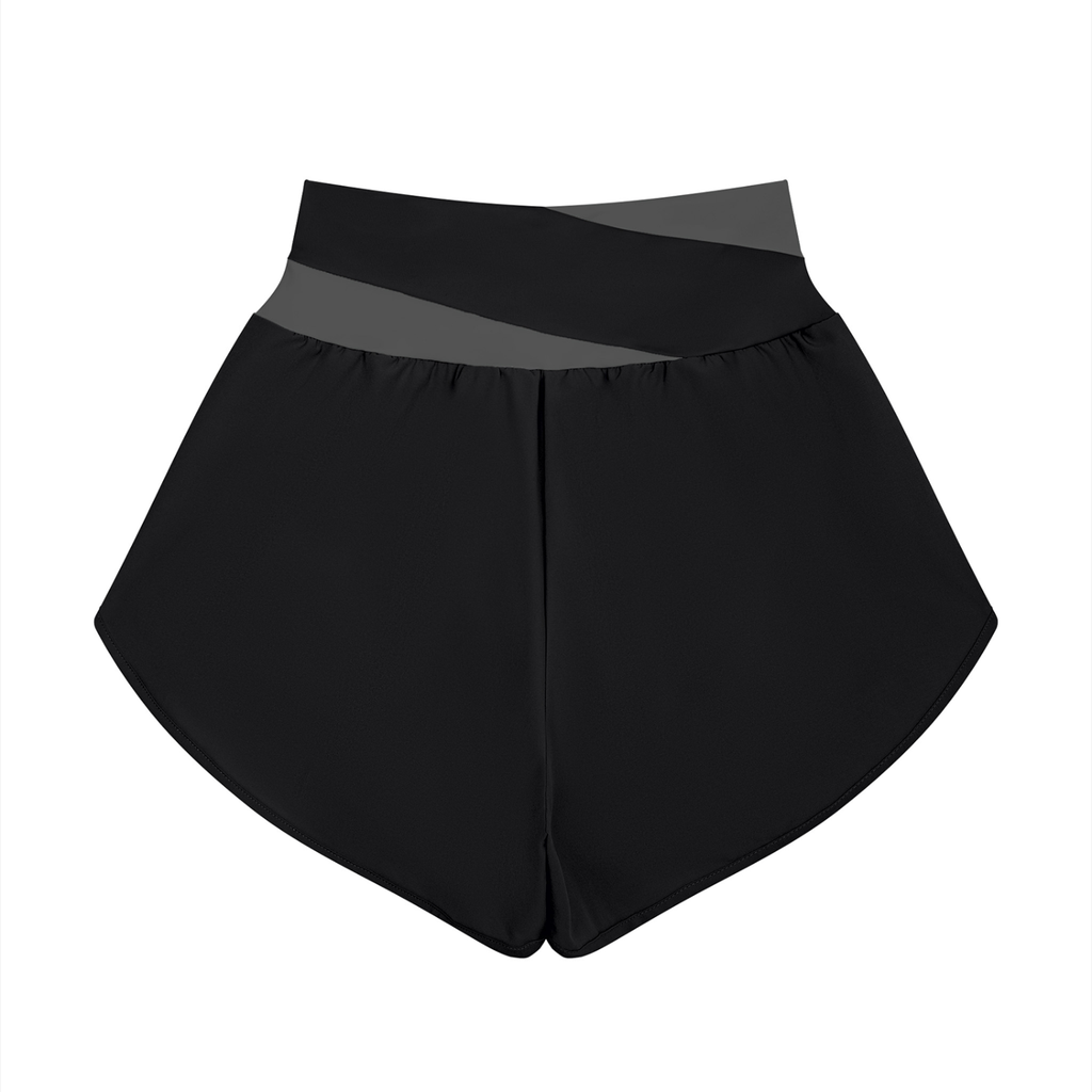 Chicaify Active Cross-Waist Performance Shorts Women’s Yoga Panelled Shorts
