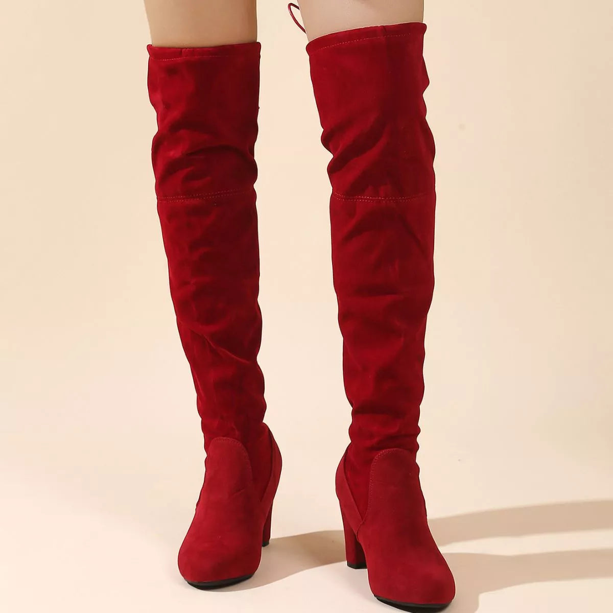 Over-the-Knee High Heel Boots