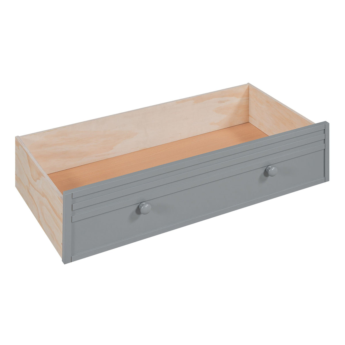 Bunk Bed with Storage Staircase, Slide & Desk - Twin or Full - Dark Gray or White