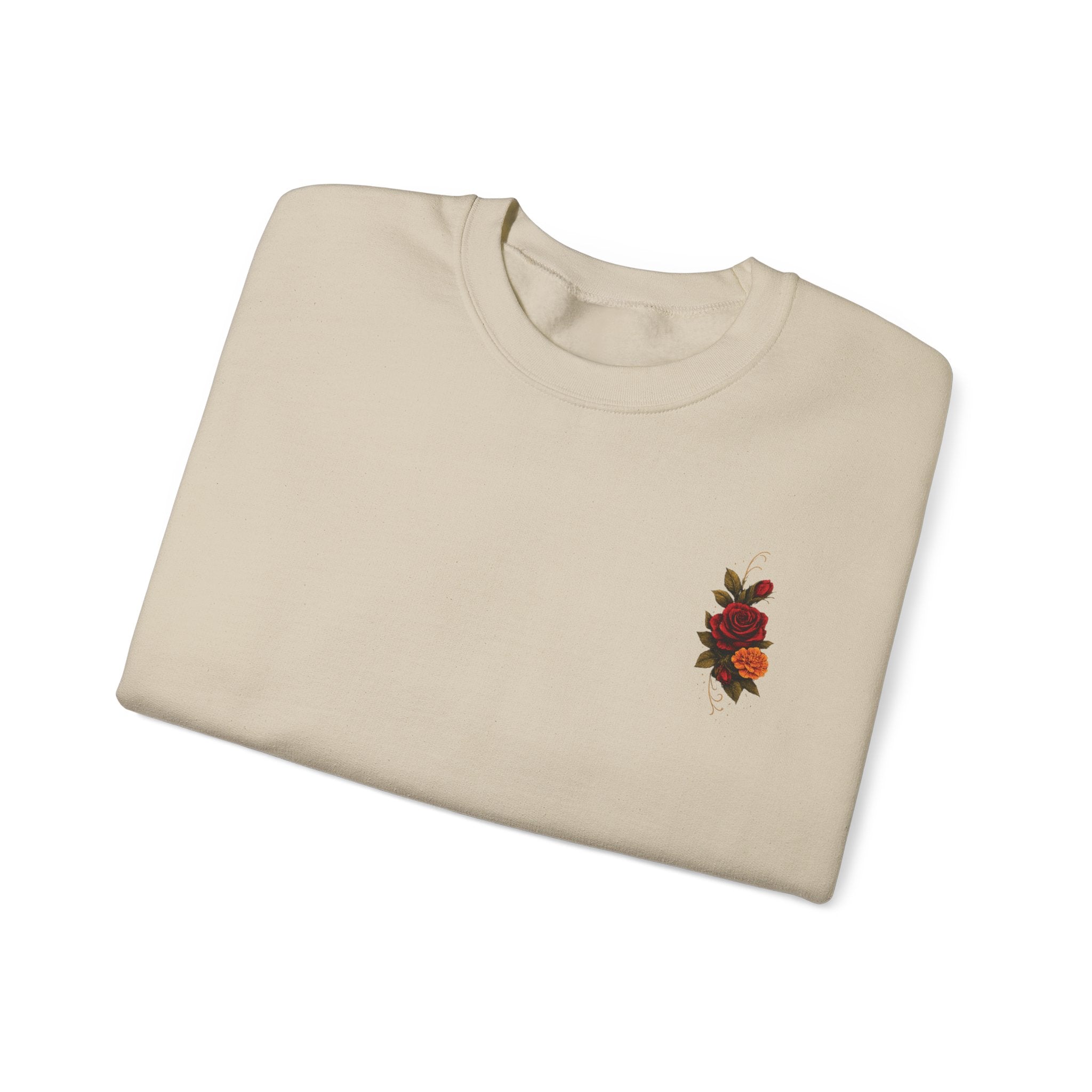 "Confidentemente única" Floral Sugar Skull Pullover Sweatshirt
