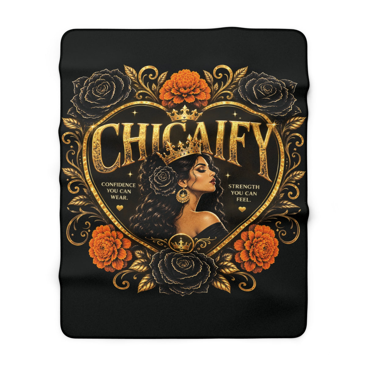 Chicaify® Be Bold. Take Up Space. Statement | Sherpa Fleece Blanket