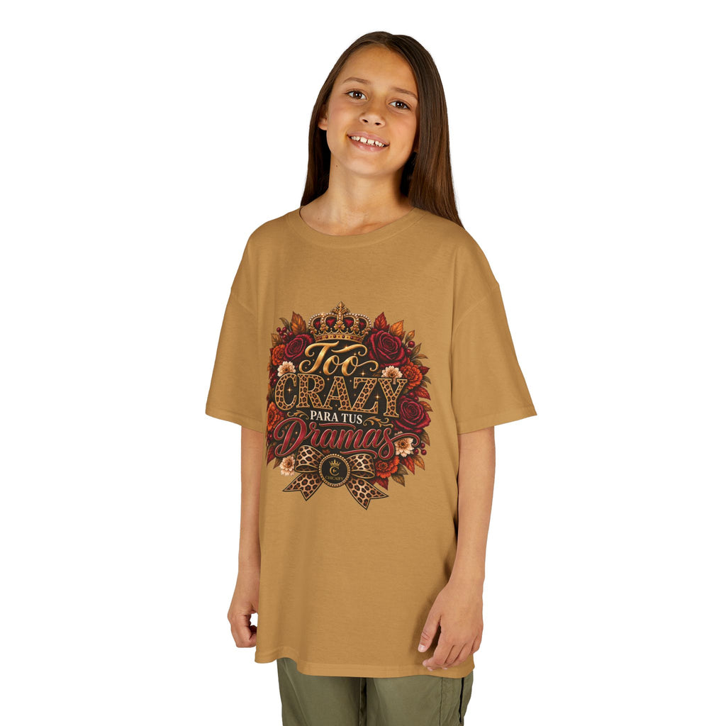 Too Crazy Para Tus Dramas – Jaguar Edition | Kids Heavy Cotton™ Tee