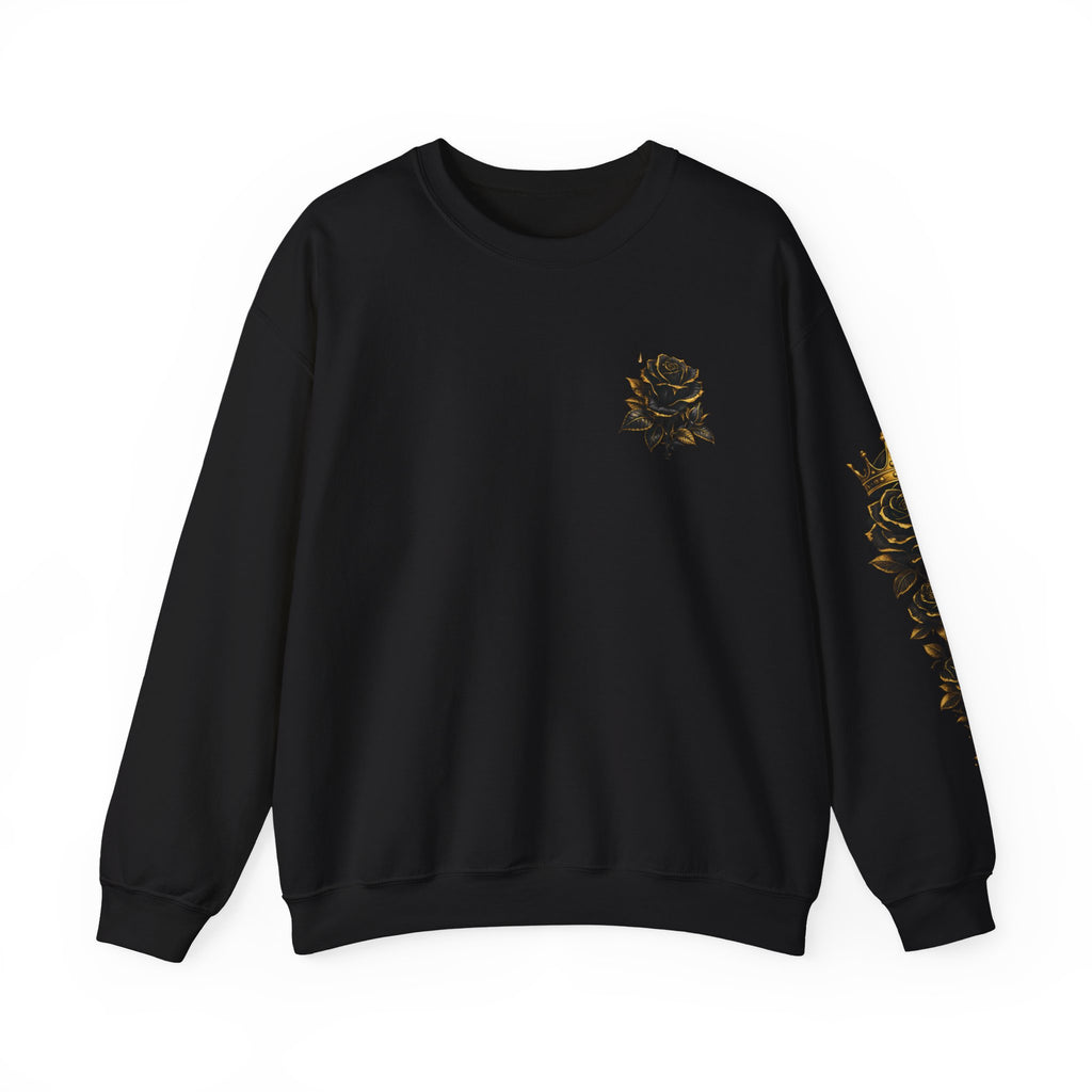 Crowned Black Rose Born to Bloom Crewneck Sweatshirt