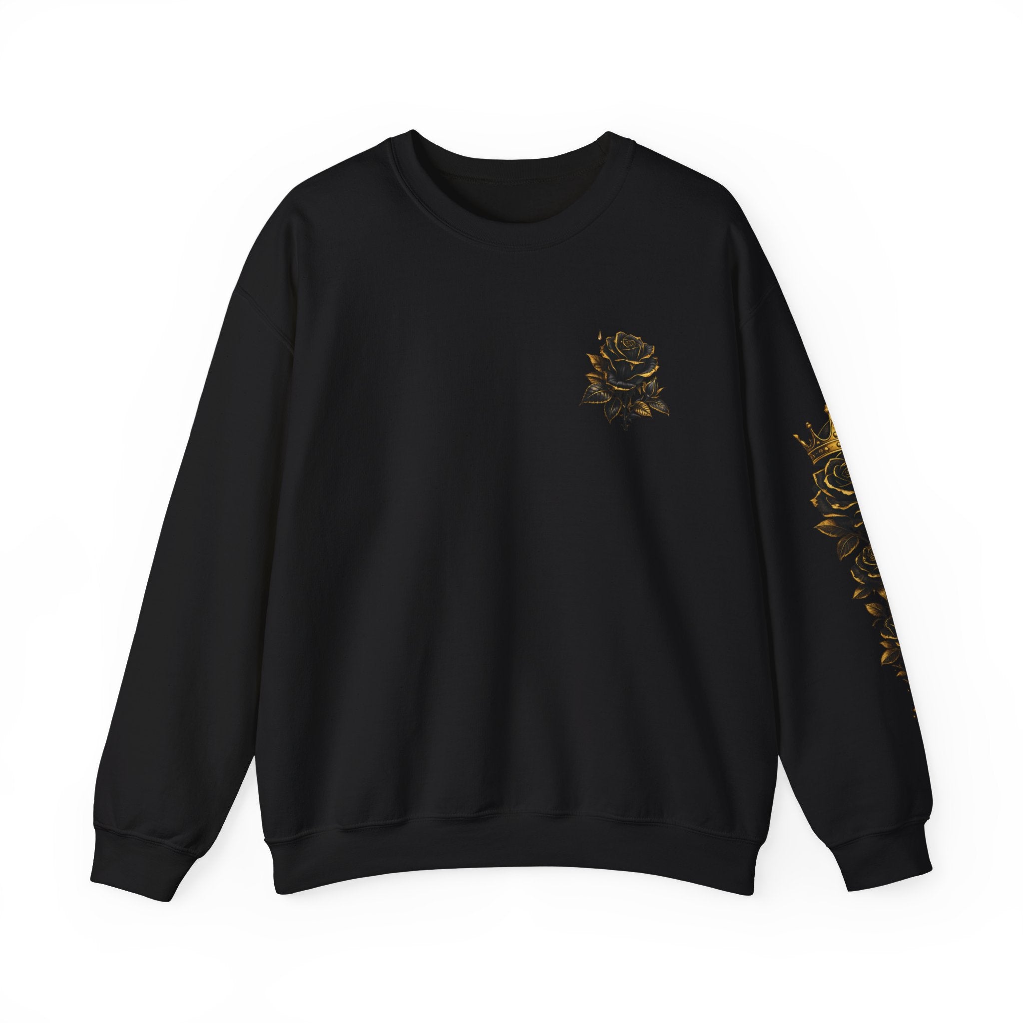 Crowned Black Rose Born to Bloom Crewneck Sweatshirt