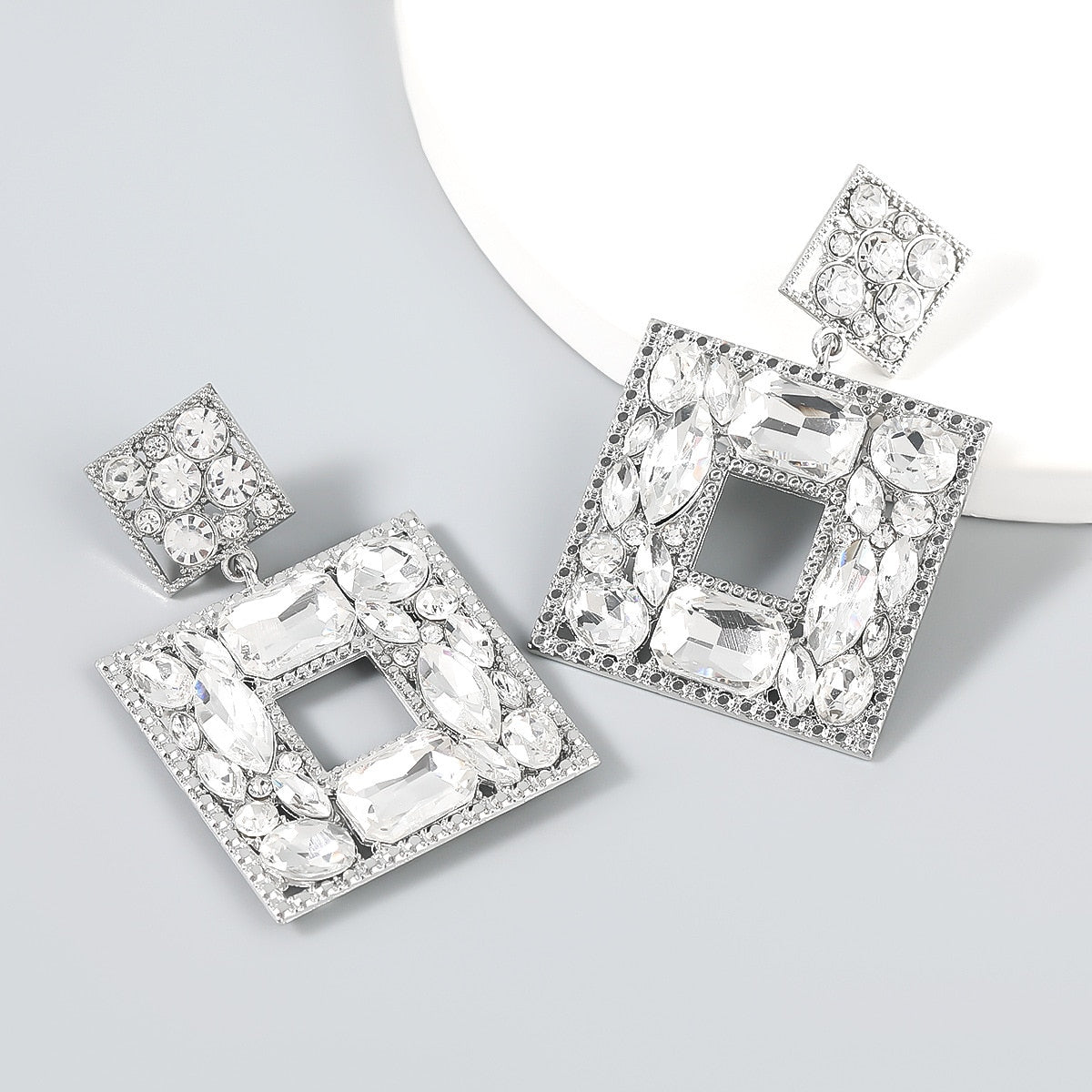 Crystal Statement Drop Earrings