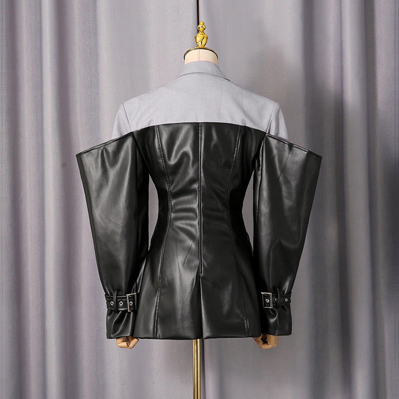 Asymmetrical Patchwork Blazer