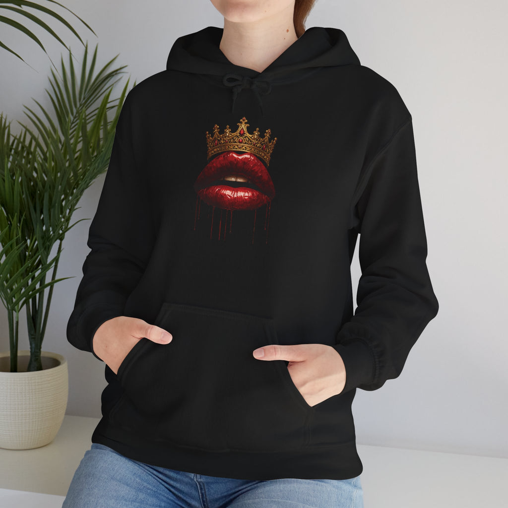 Crowned Lips Graphic Hooded Sweatshirt
