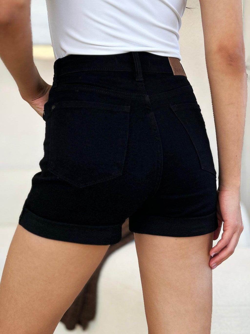 Judy Blue Full Size High Waist Tummy Control Cuffed Shorts