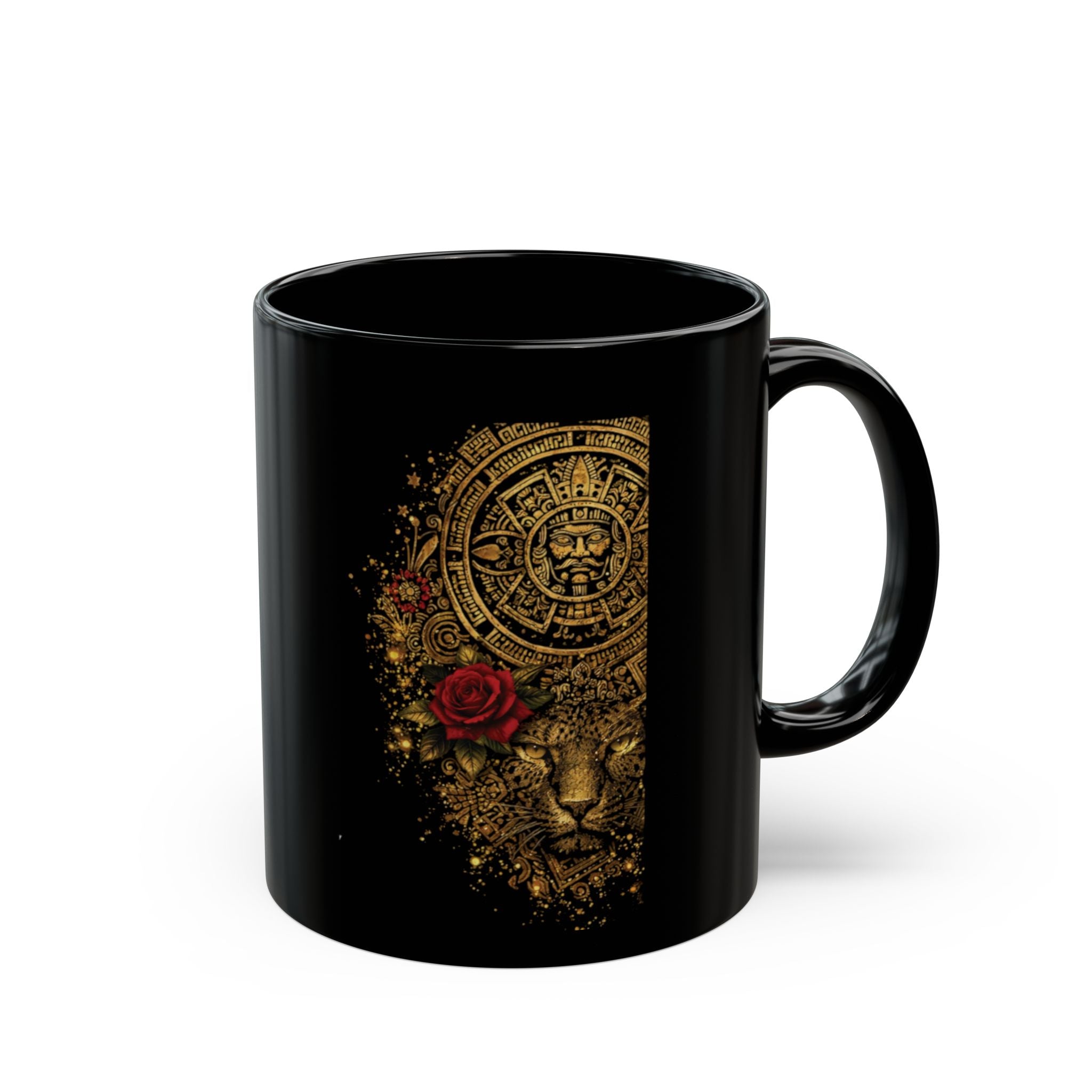 Reina Azteca Mug | Black Ceramic Coffee Cup