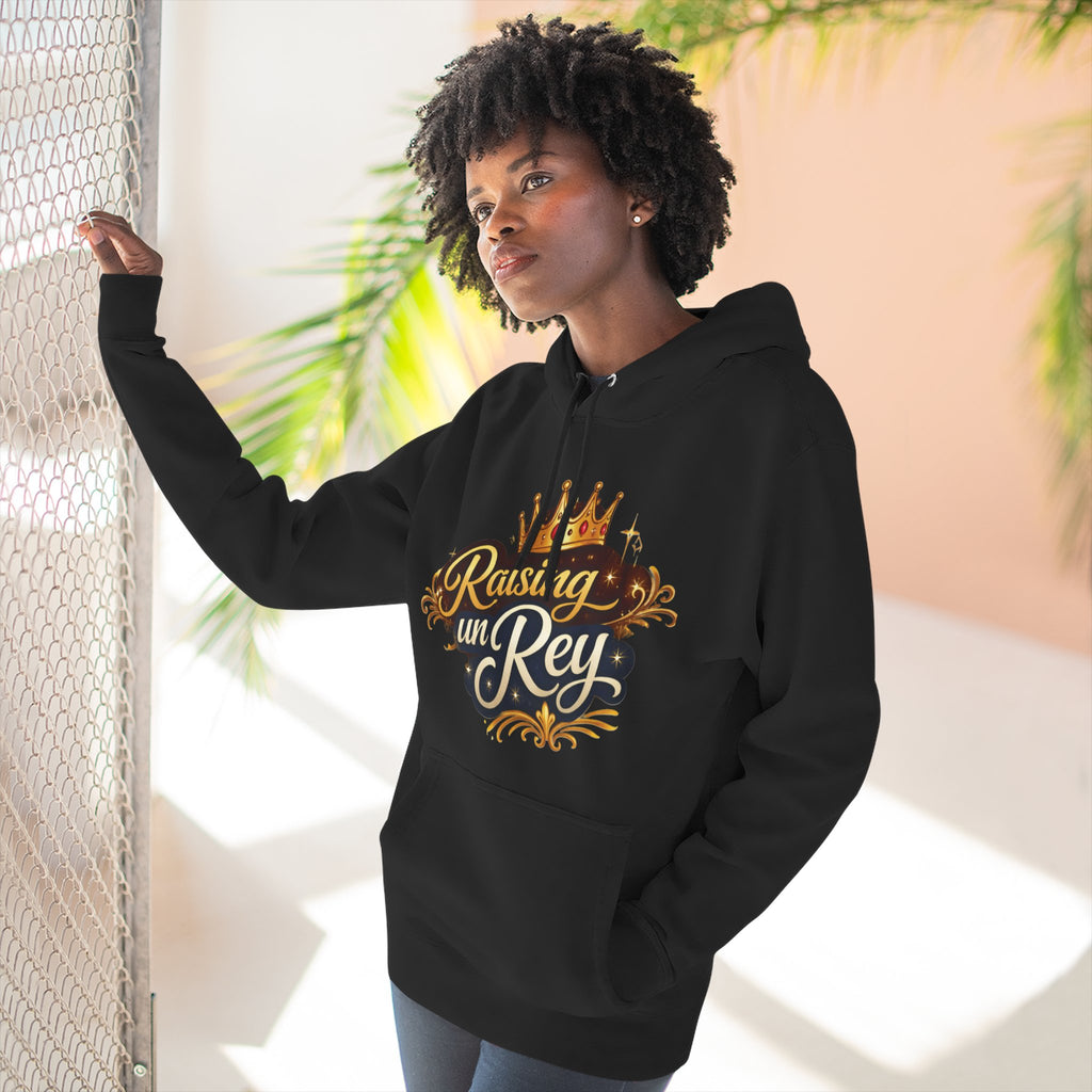 Hoodie — "Raising un Rey" Crowned Spanish Family Pride Pullover
