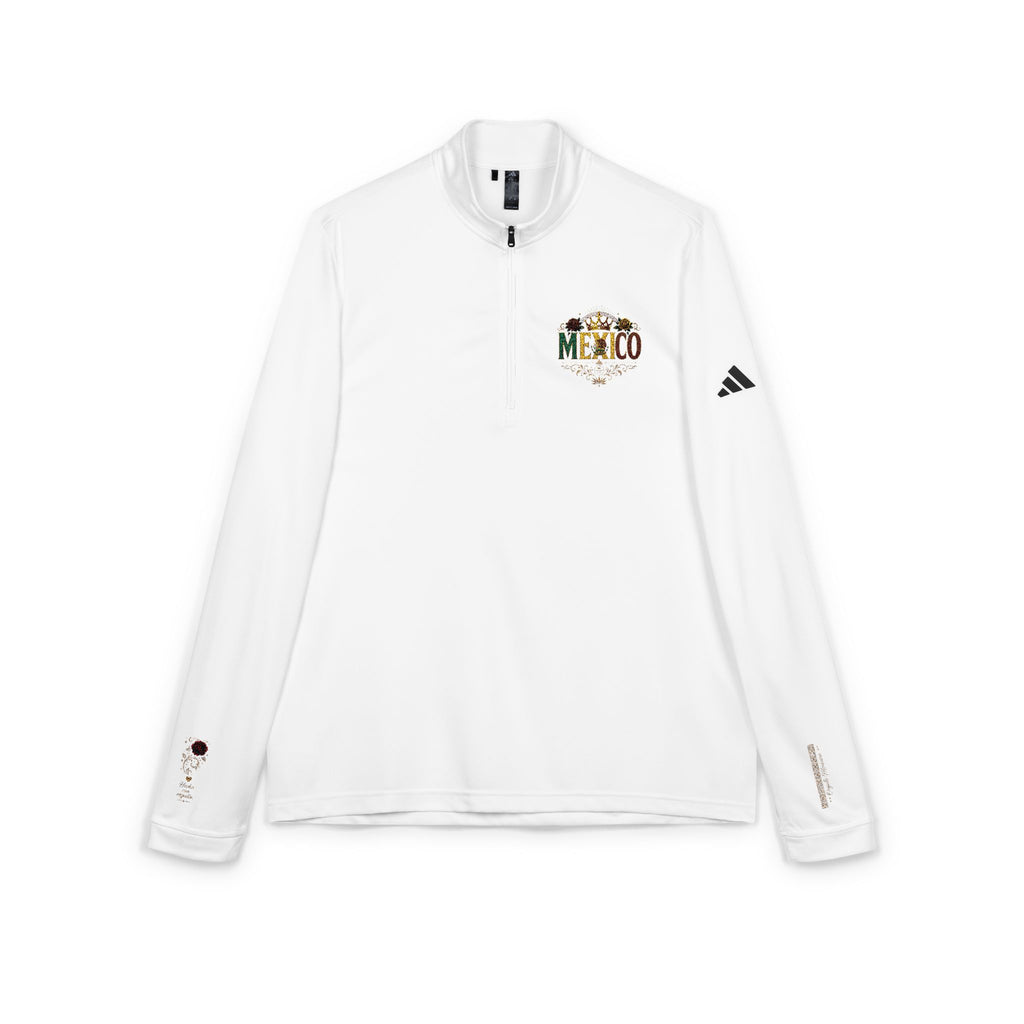 Orgullo Mexicano-Adidas Embroidered Quarter-Zip Pullover