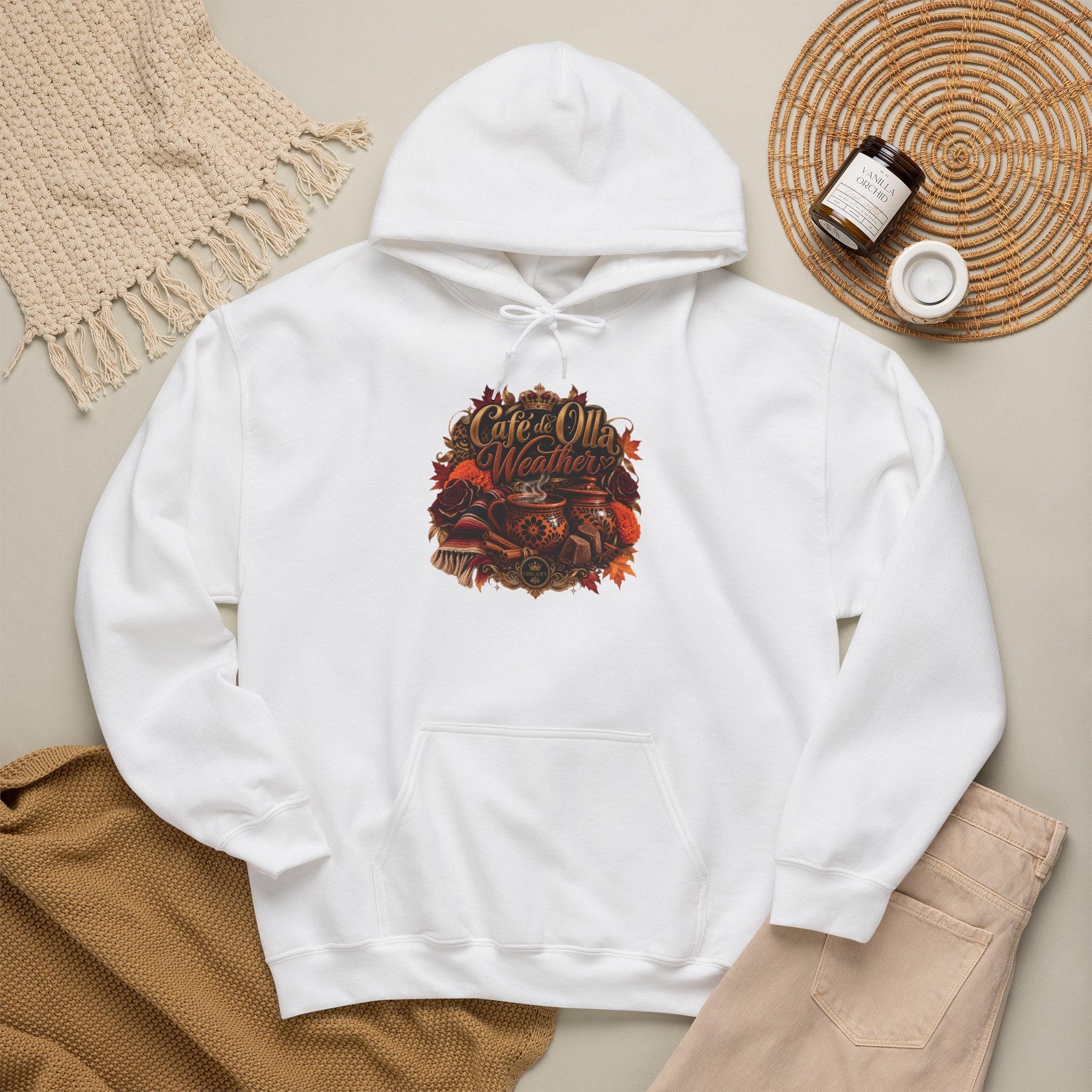 Café de Olla Weather Sweatshirt | Mexican Fall | Chicaify Heavy Blend™ Hooded Sweatshirt