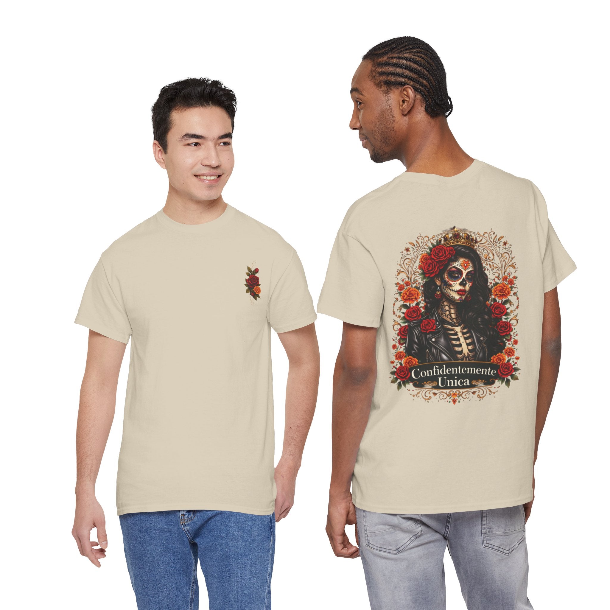 "Confidentemente Única" Floral Graphic T‑Shirt