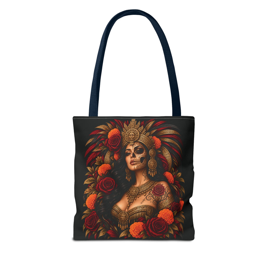 Reina Azteca: Entre Rosas y Cempasúchil | Chicaify Originals | Tote Bag