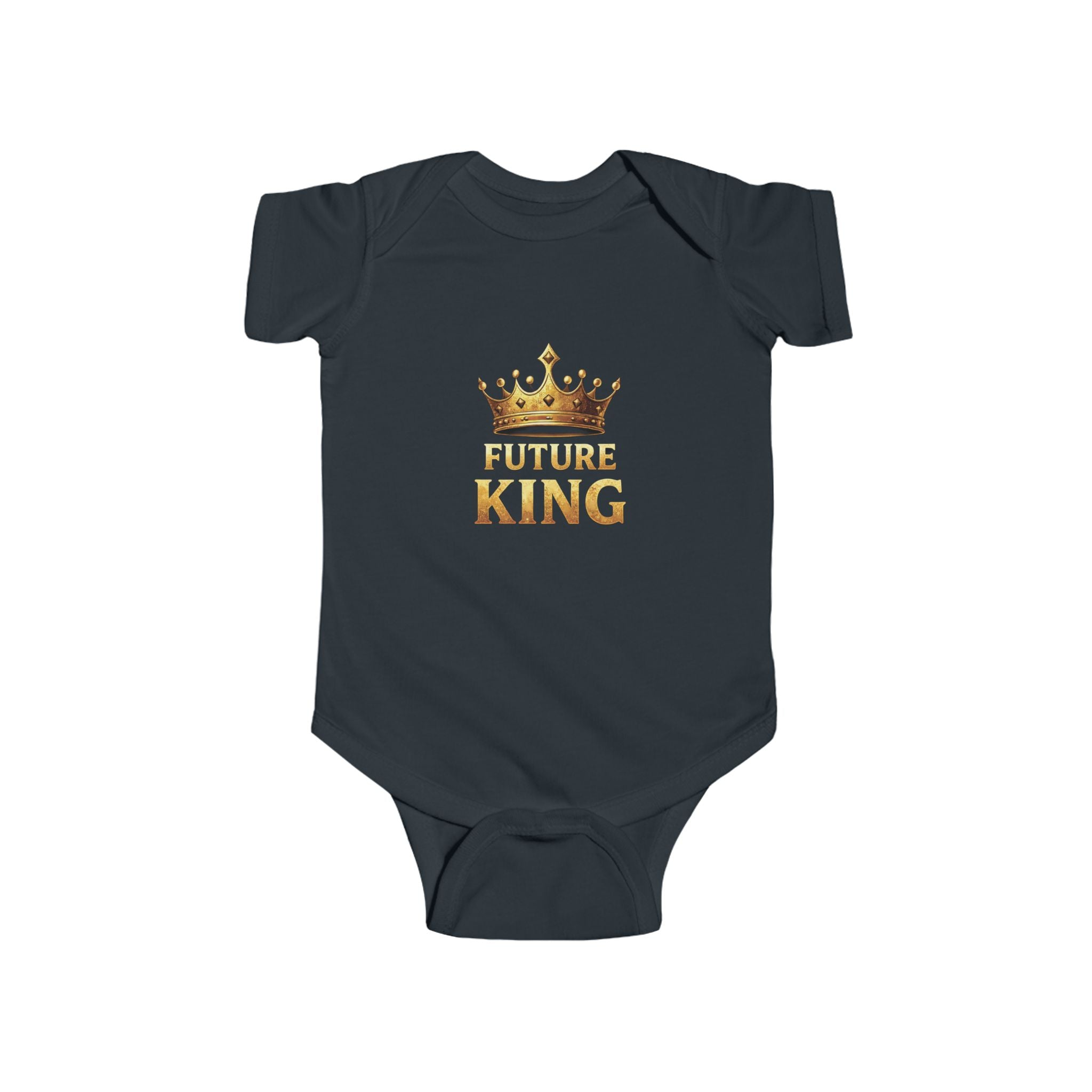 Future King Infant Bodysuit — Gold Crown Baby Onesie