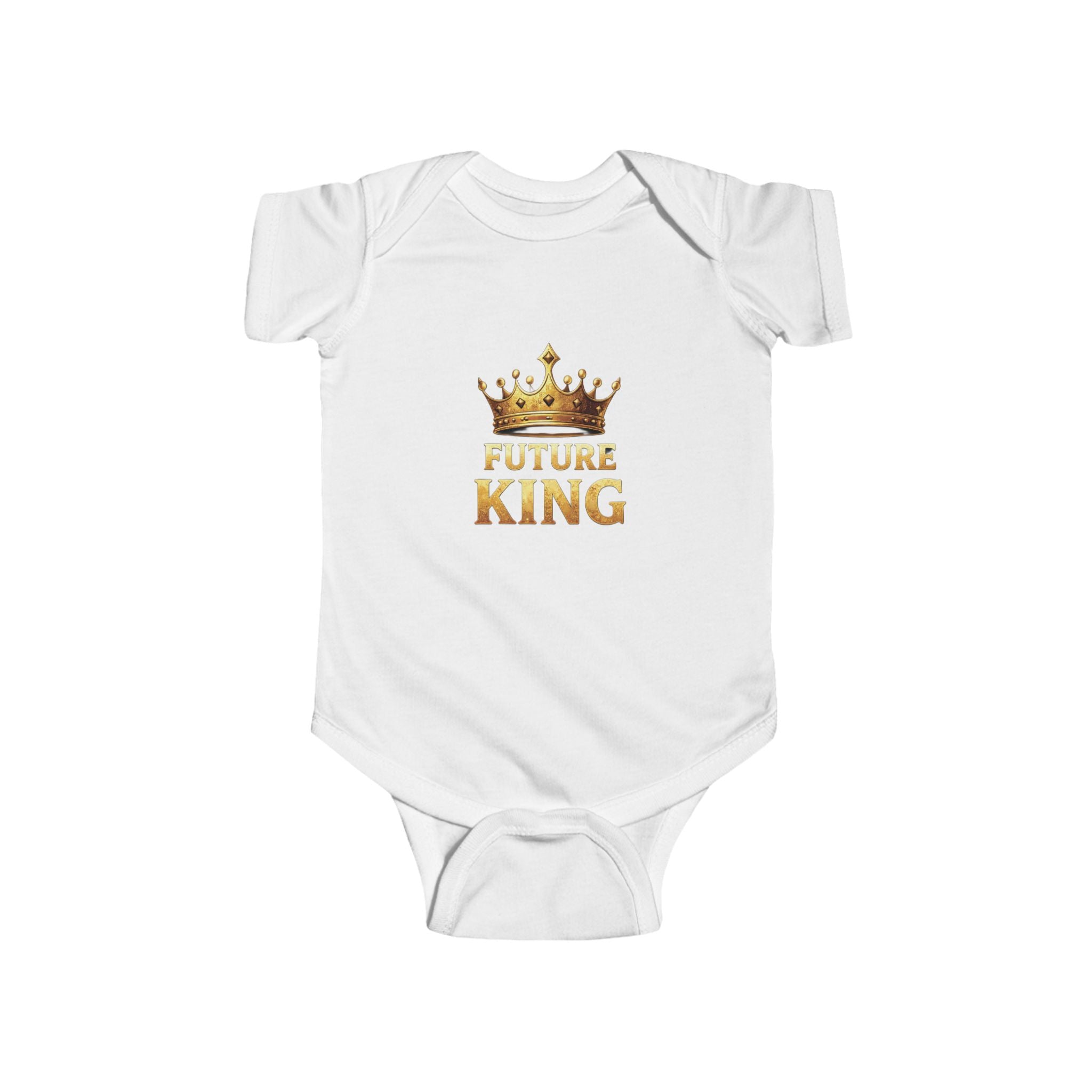 Future King Infant Bodysuit — Gold Crown Baby Onesie