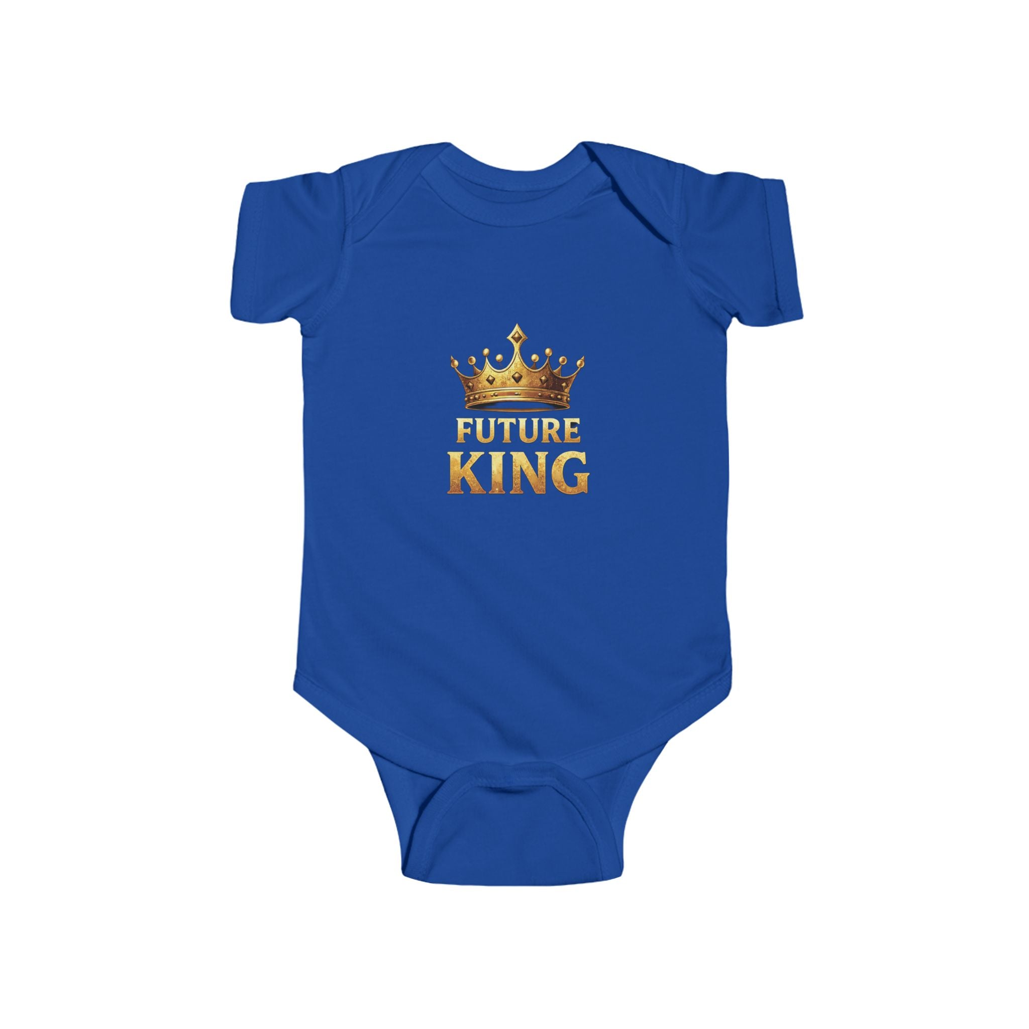 Future King Infant Bodysuit — Gold Crown Baby Onesie