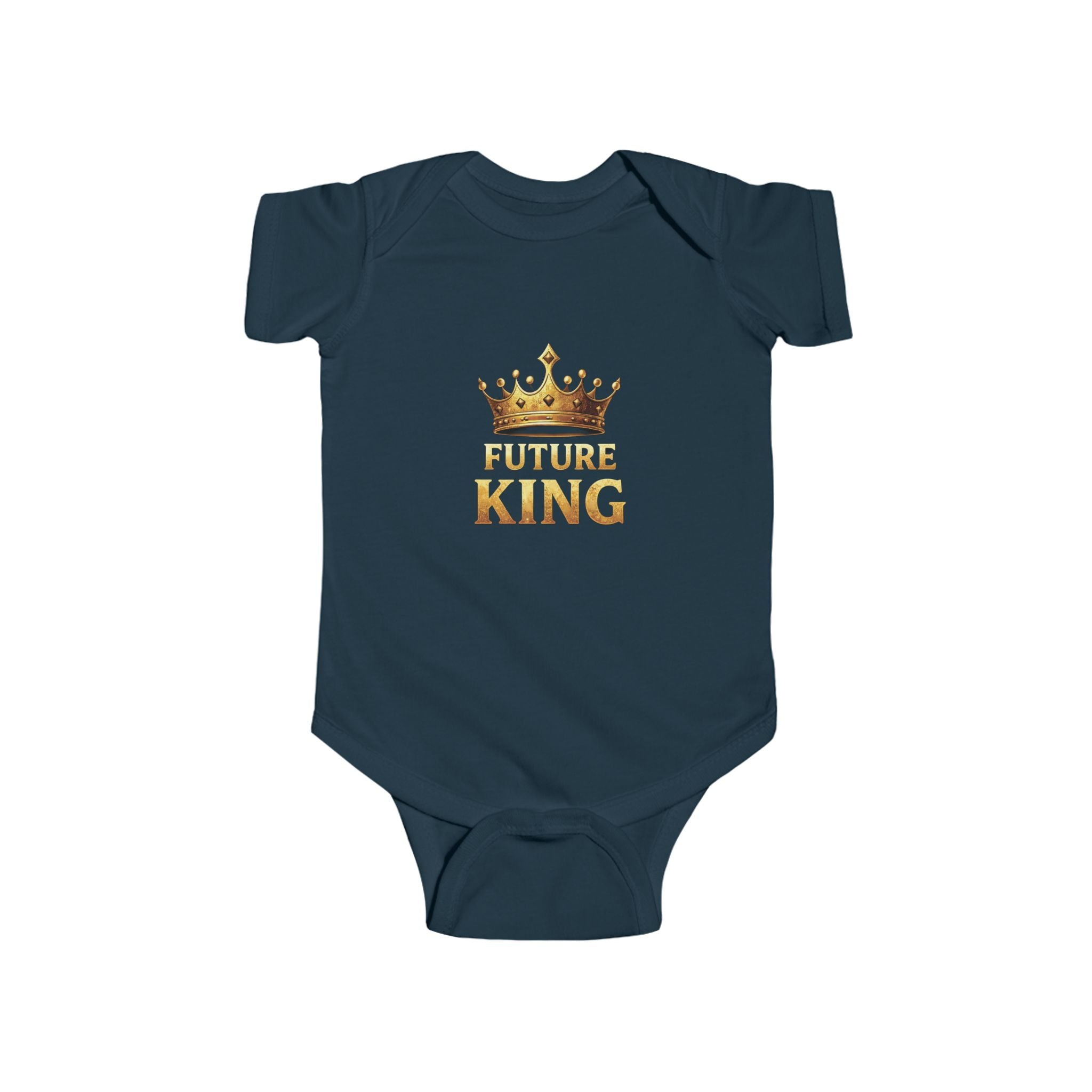 Future King Infant Bodysuit — Gold Crown Baby Onesie