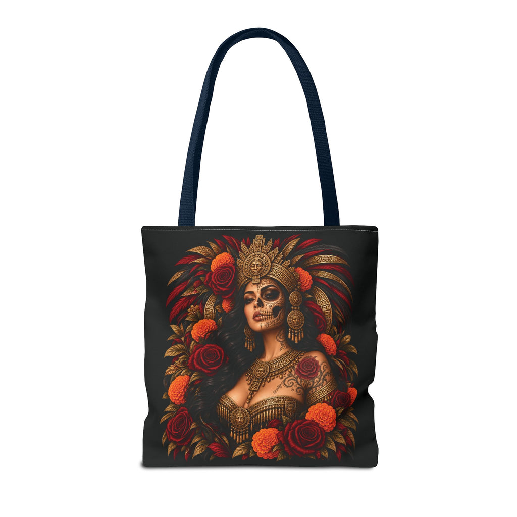 Reina Azteca: Entre Rosas y Cempasúchil | Chicaify Originals | Tote Bag