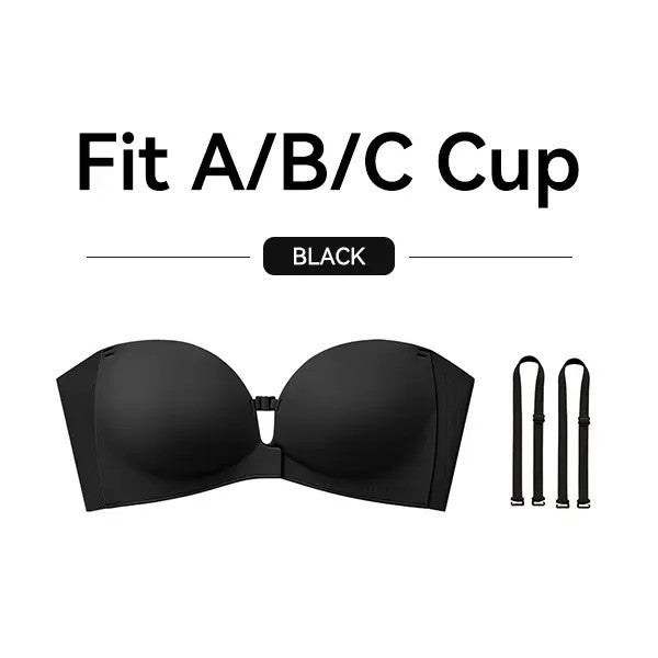 Wireless Strapless Front-Closure Bra