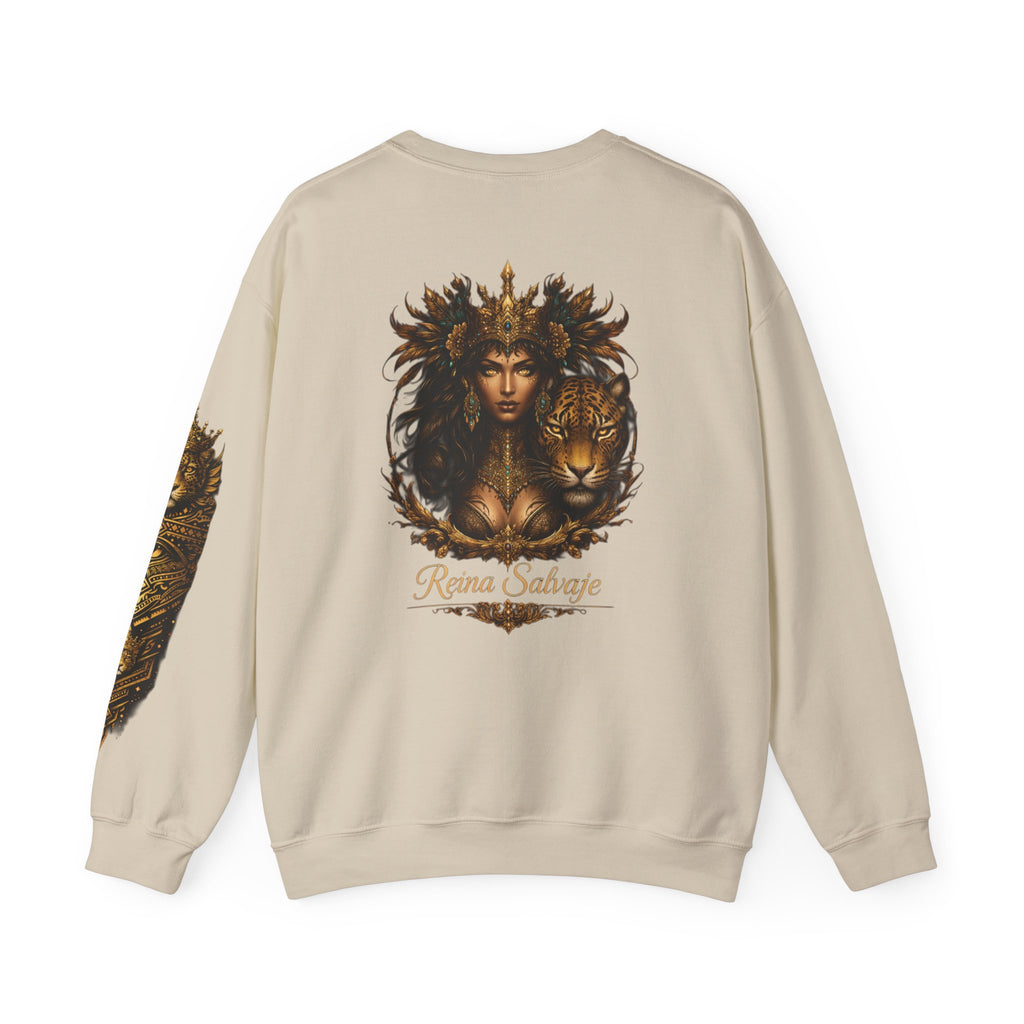 Reina Salvaje – Jaguar Queen Crewneck Sweatshirt – "Reina Salvaje" Graphic