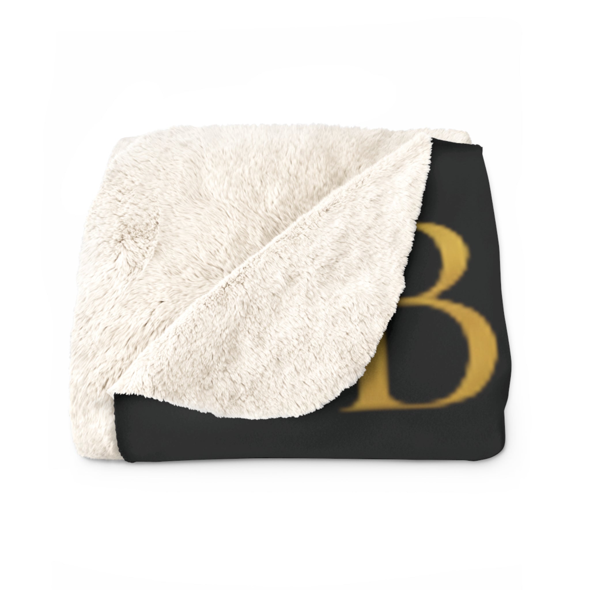 Born to Bloom Sherpa Blanket – Gold Crown Rose Floral Throw