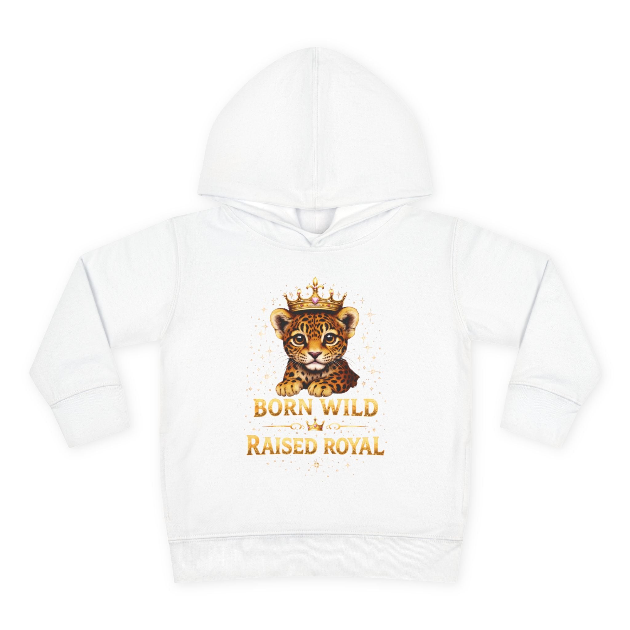 Toddler Hoodie — "Born Wild Raised Royal" Jaguar Cub Pullover