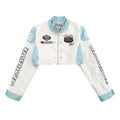 Colorblock Faux Leather Moto Jacket