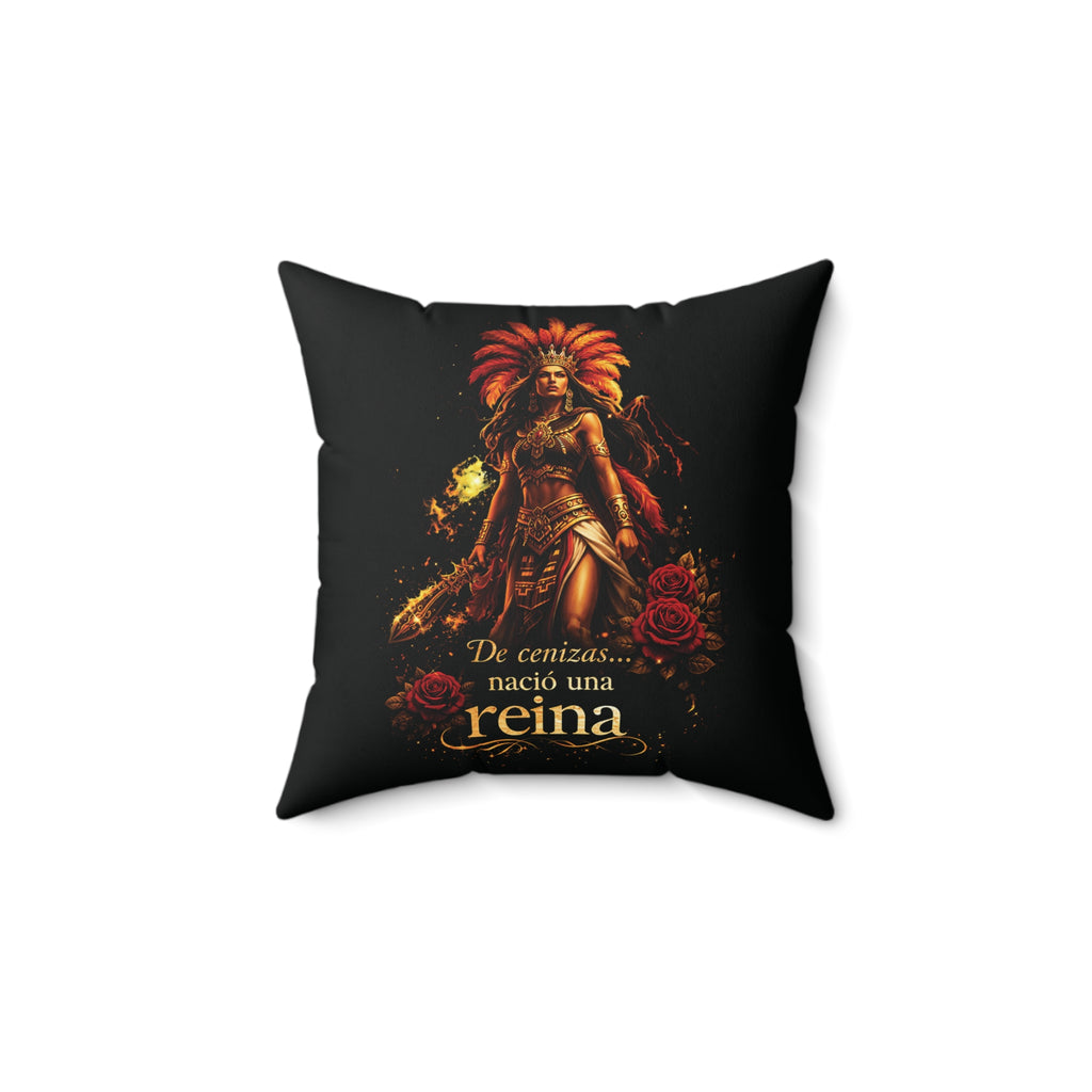 Reina Warrior Pillow — "De cenizas… nació una reina" Decorative Throw Pillow