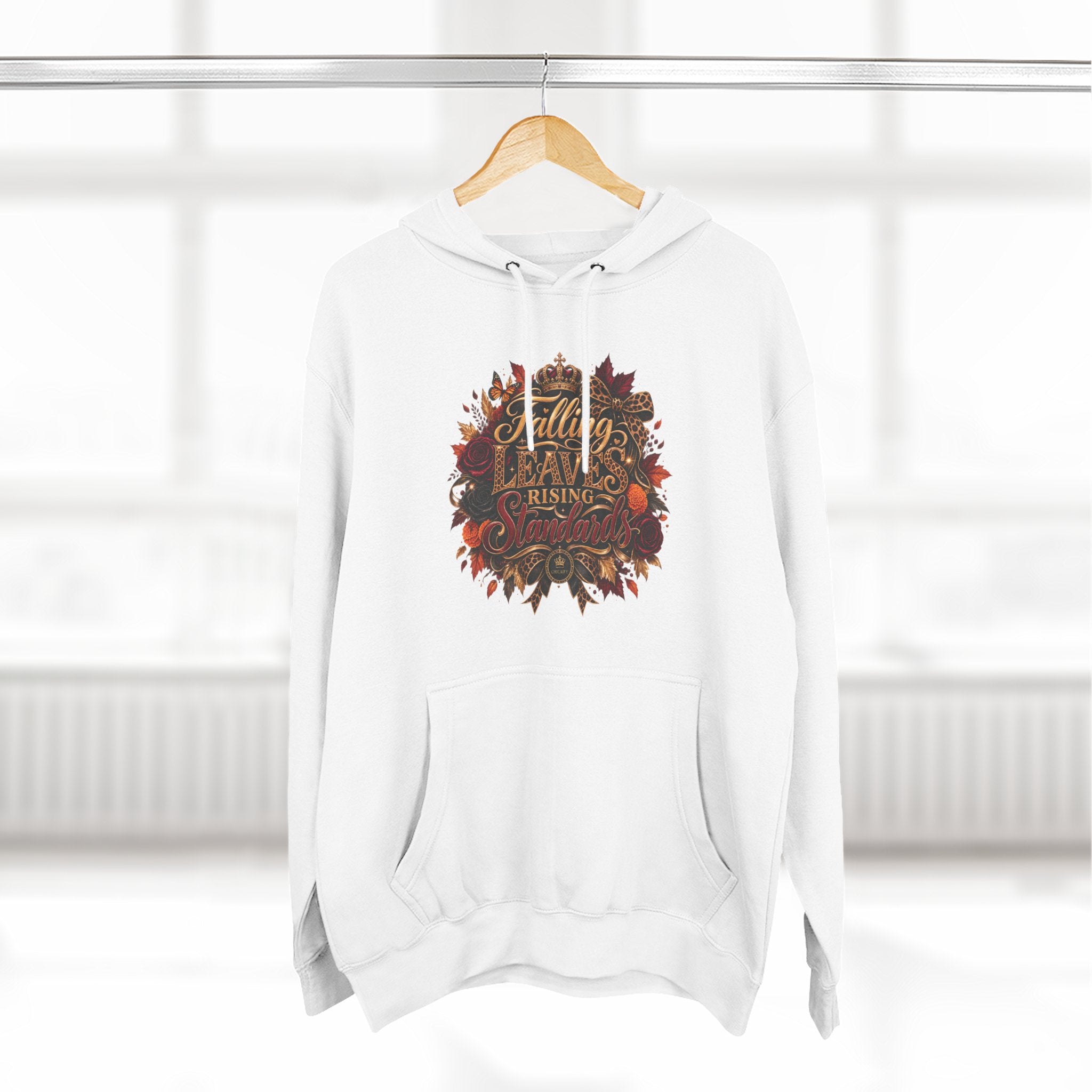 Falling Leaves, Rising Standards | Three-Panel Fleece Hoodie