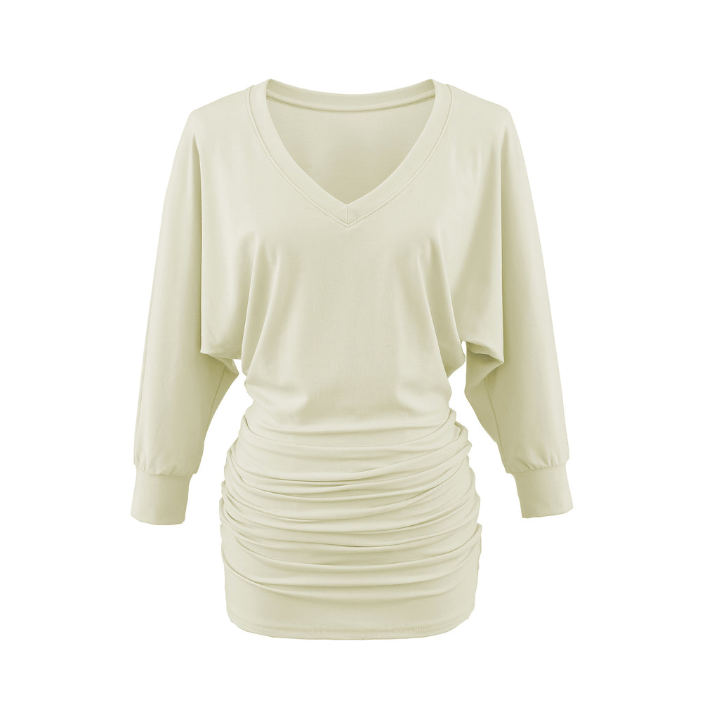 Color-Block High-Neck Knit Midi Dress