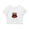 Crowned Lips Graphic Crop Tee
