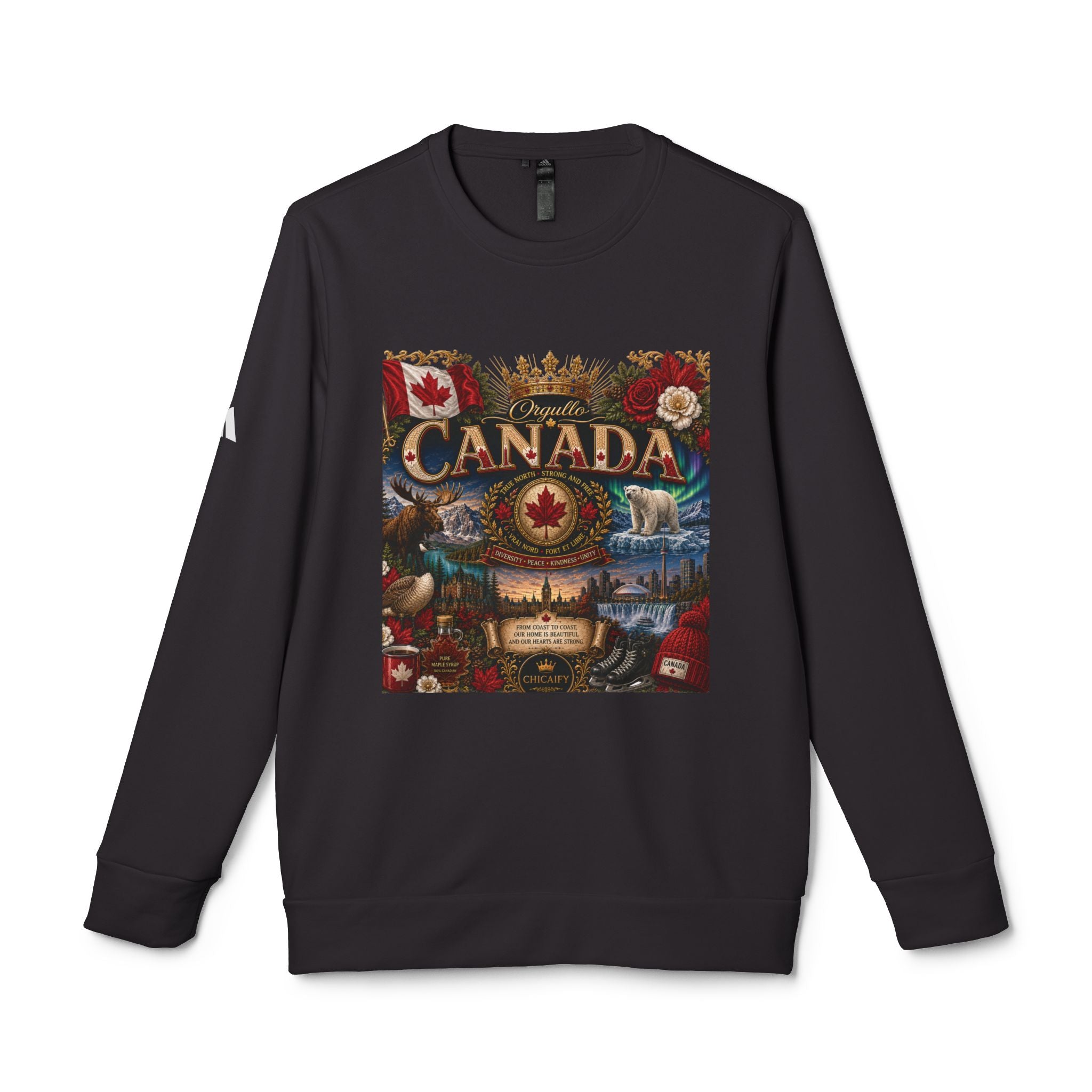 Orgullo Canada | Raíces Unidas Collection adidas Fleece Crewneck Sweatshirt