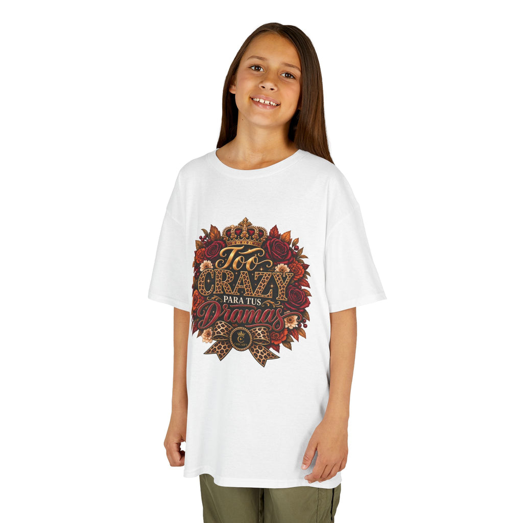 Too Crazy Para Tus Dramas – Jaguar Edition | Kids Heavy Cotton™ Tee