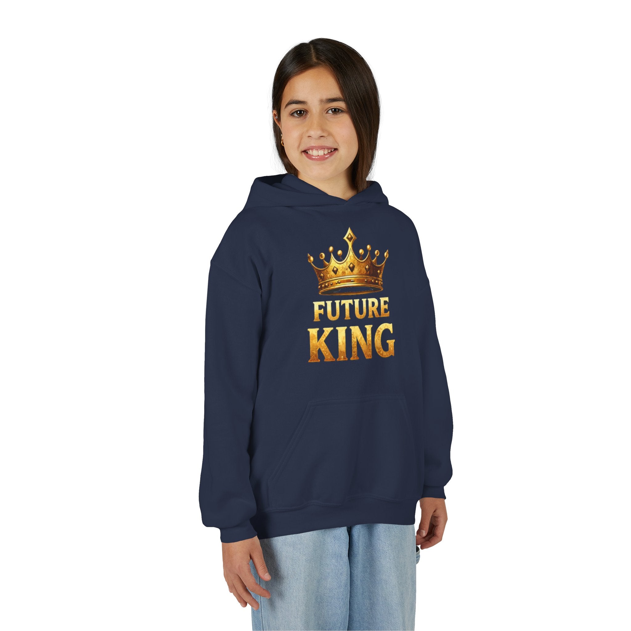 Youth Hoodie - "Future King" Gold Crown Graphic