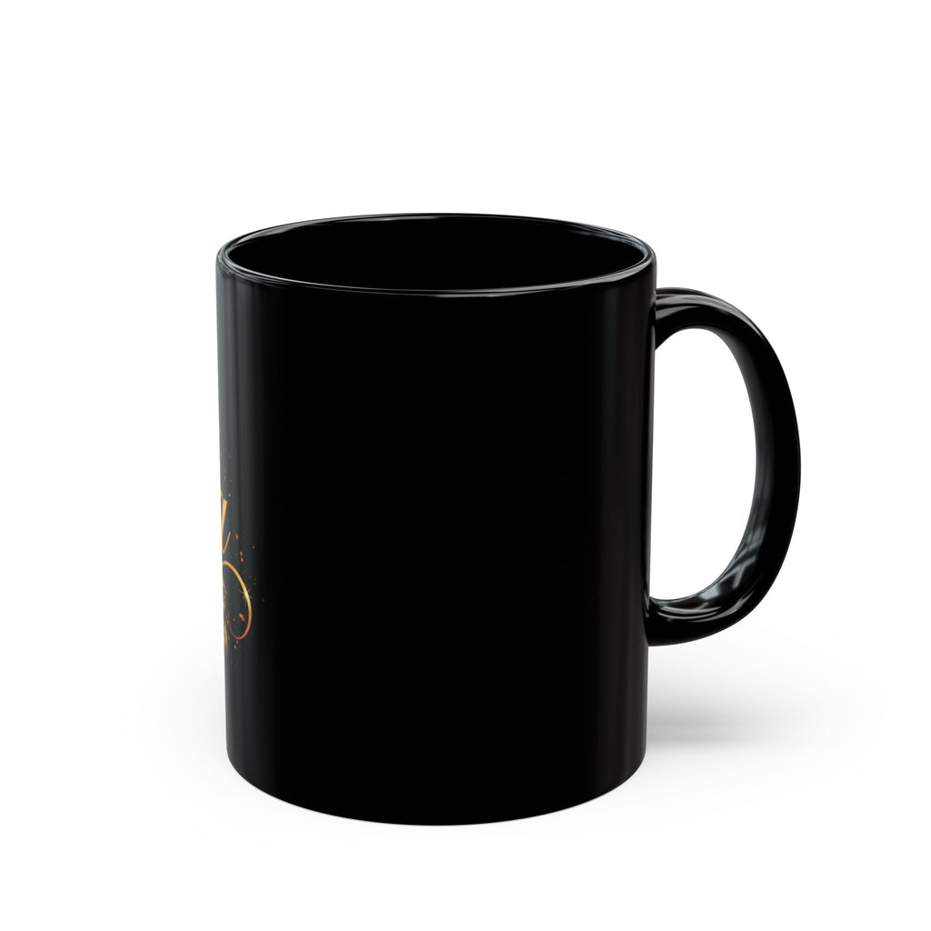 Reina Script with Crown and Rose Mug | Black 11oz 15oz
