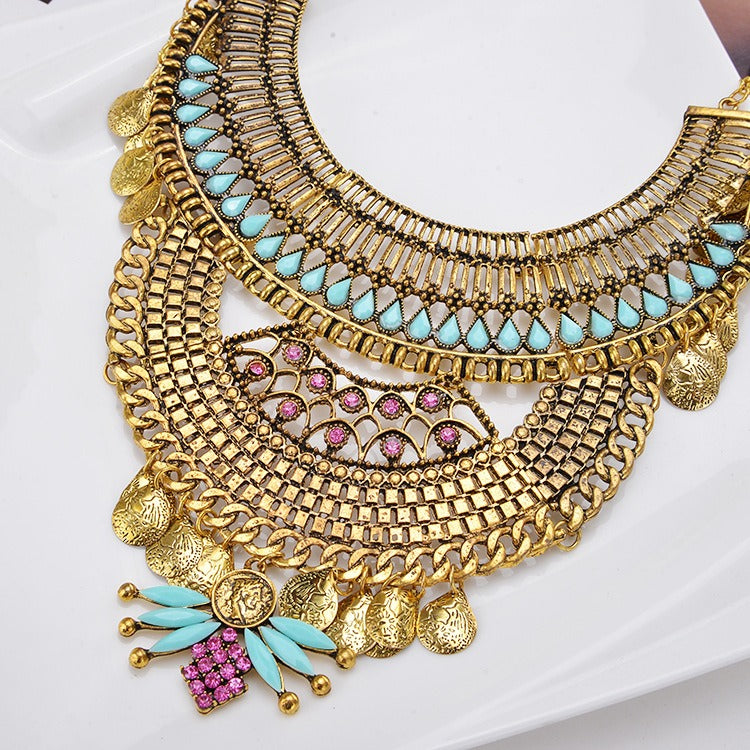 Vintage Crystal Collarbone Necklace