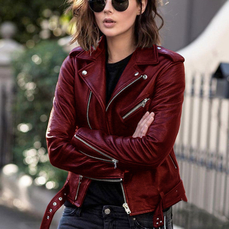 Queen Energy Vegan Zip leather jacket